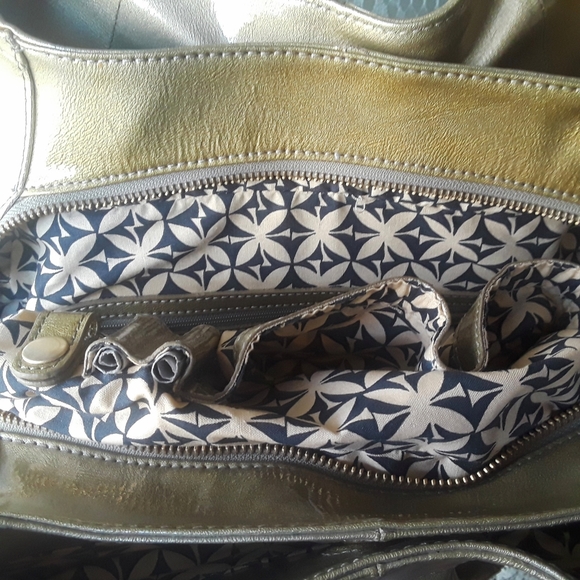 Sigrid Olsen Gold Patent Leather Shoulder Bag - Picture 3 of 7